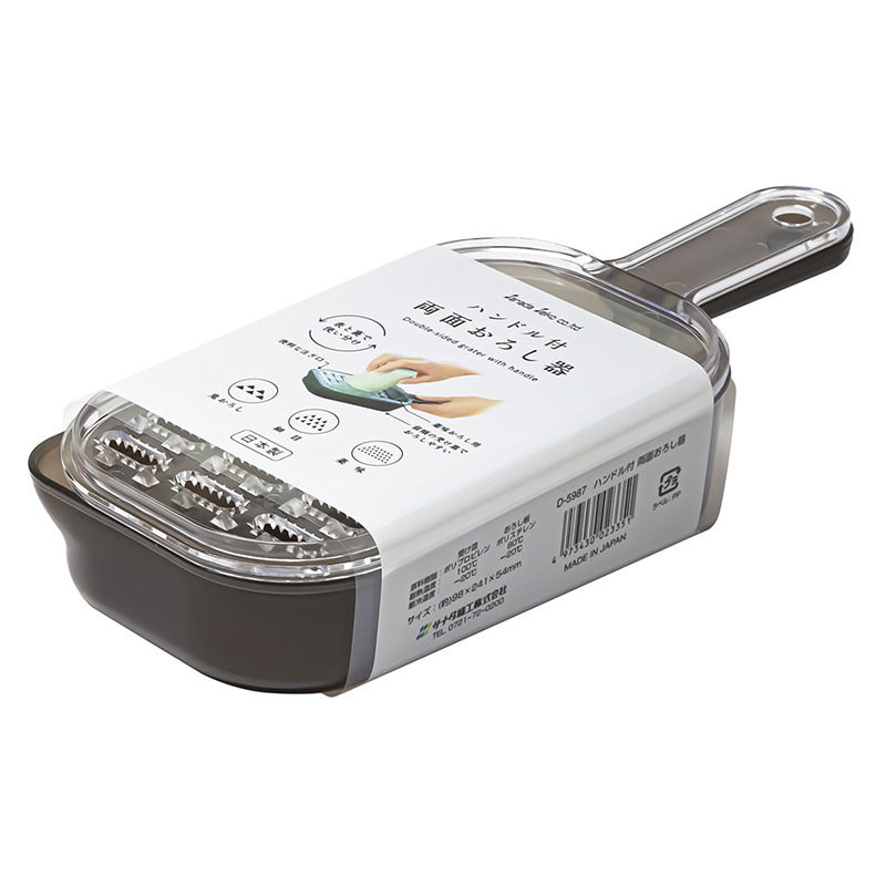 SANADA日本带手柄双面磨研器刨丝器辅擦菜器姜蒜搓泥板磨泥器搓蒜