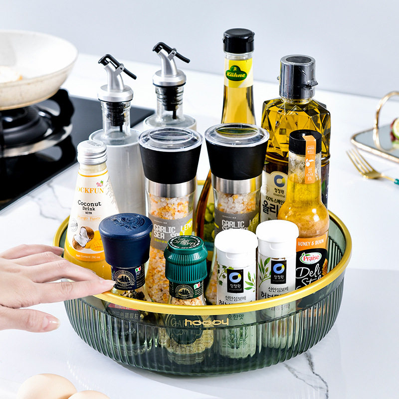 多功能厨房旋转调味料收纳盘厨房用品置物塑料托盘整洁收纳置物架,厨房/烹饪用具,水槽置物架,淘宝优惠券,粉丝福利购,淘宝优惠卷