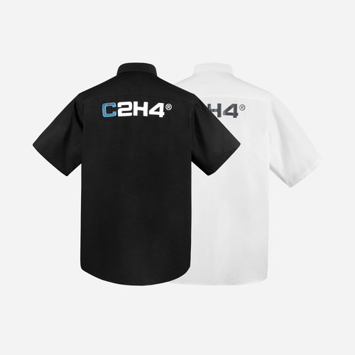 C2H4印花衬衫拼布经典LOGO