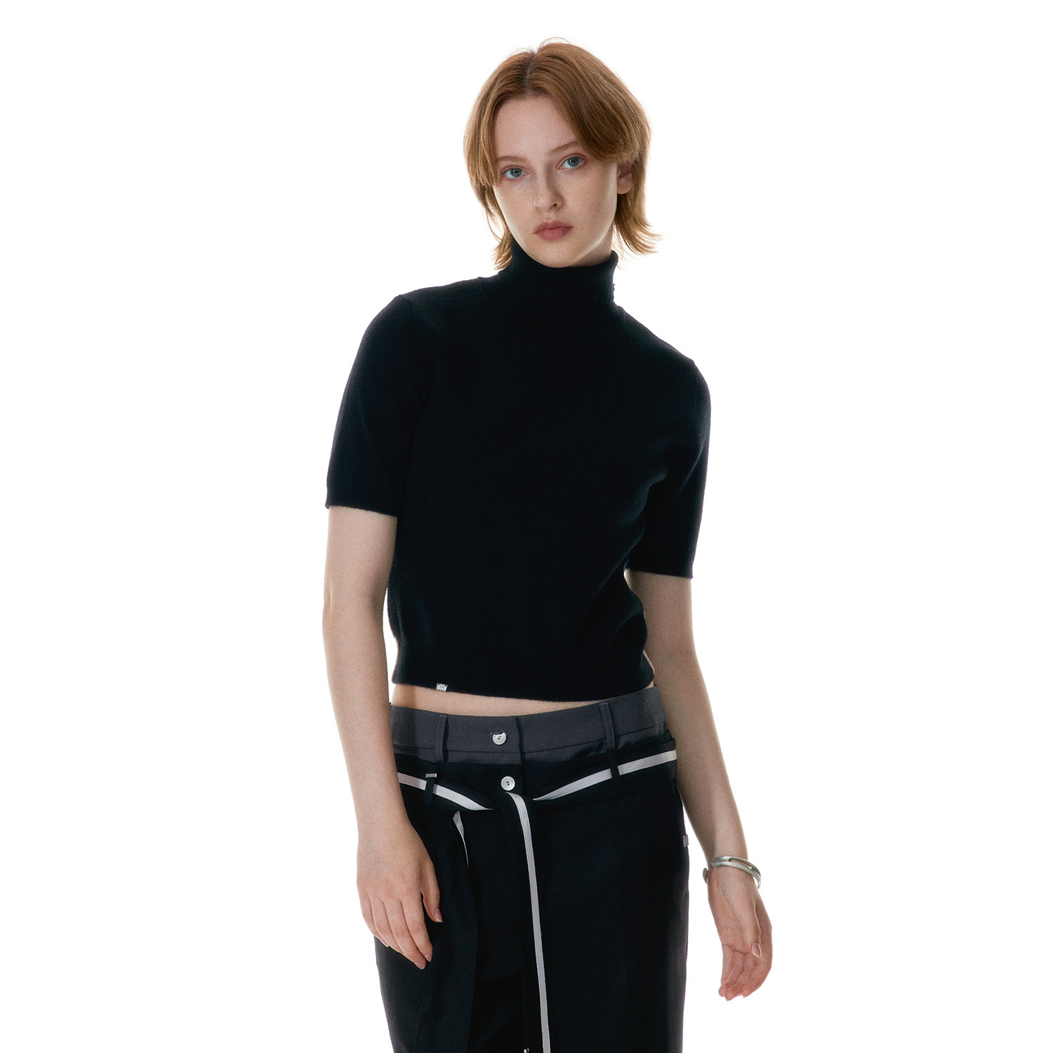 c2h4_basics_sweater 悠然闲适 高领短袖毛衣 #r008 女装