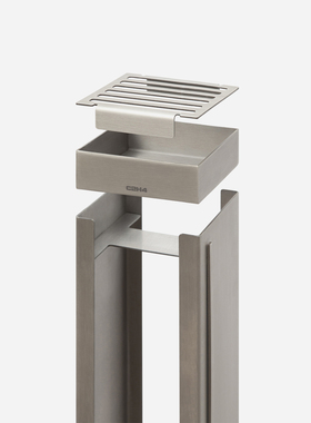 C2H4_Ashtray 分离式烟灰缸 拉丝不锈钢户外吸烟立柱 #Classics