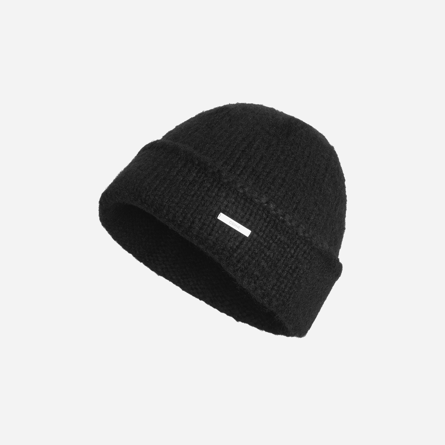 C2H4金属标绒感针织帽