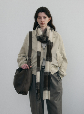 C2H4 Mohair Stereo Scarf 节奏感 马海毛条纹围巾