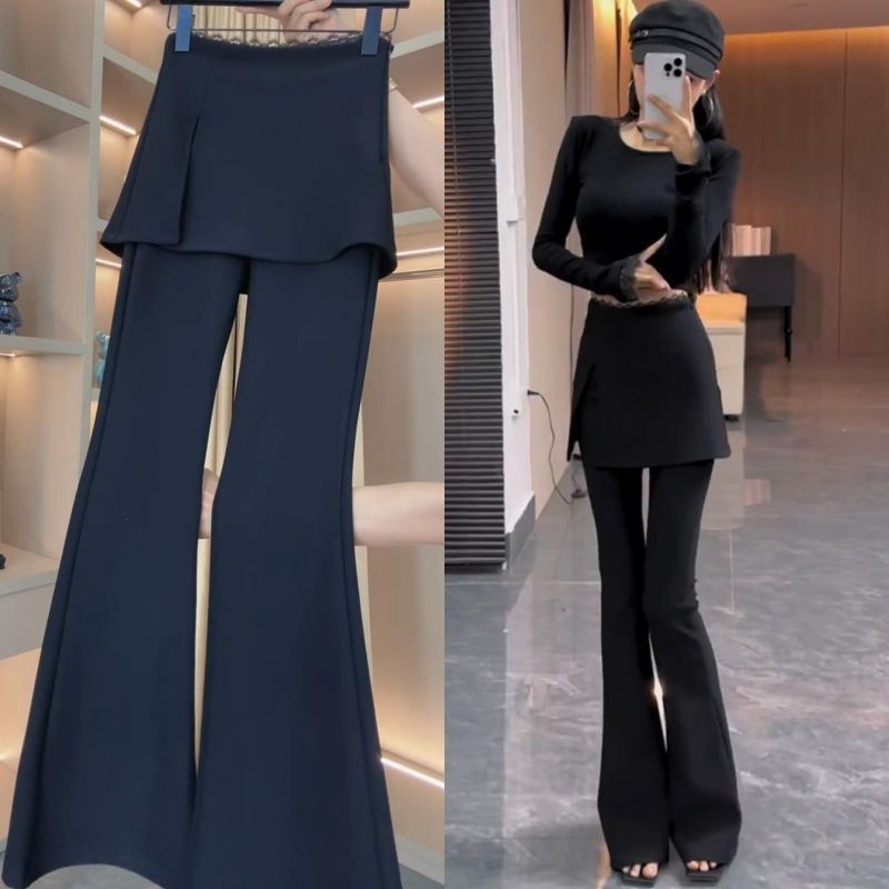 2026春秋新款洋气显瘦喇叭休闲裤