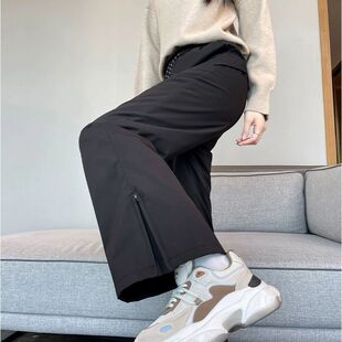 微喇羽绒棉裤女冬季外穿2025韩版新款高个子加长防寒东北保暖棉裤