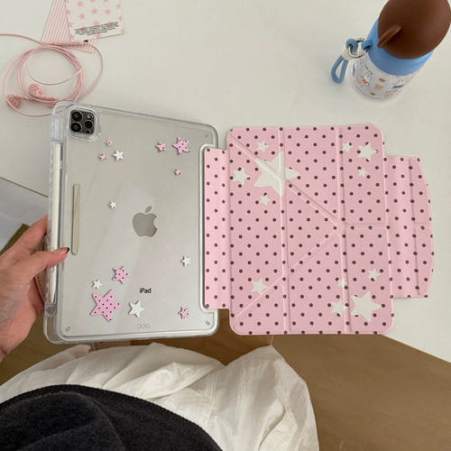 粉色波点星星搭扣款适用iPadPro