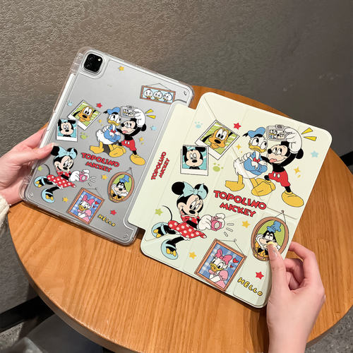 迪士尼米奇米妮iPad带笔槽保护壳