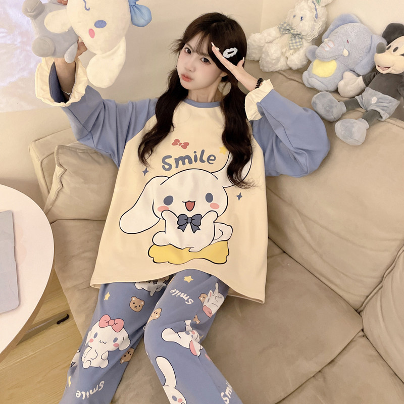 100%纯棉睡衣女士春秋季长袖长裤薄款卡通加大码可外穿家居服套装,女士内衣/男士内衣/家居服,睡衣/家居服套装,淘宝优惠券,粉丝福利购,淘宝优惠卷