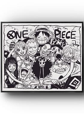海贼王一伙人周边挂画电竞房卧室房间装饰画壁画宿舍艺术生日礼物