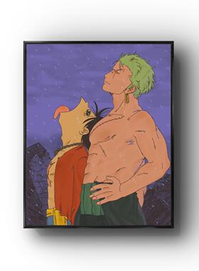 海贼王周边艺术搞笑挂画卧室
