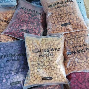 一斤装火漆蜡粒 103色火漆印章蜡粒珠光混色1600粒婚庆请柬学生用