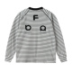 秋冬德绒抓绒条纹重磅男女宽松休闲户外运动上衣保暖圆领长袖 345