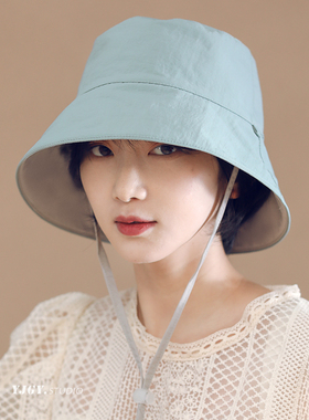 双面戴渔夫帽女夏天韩版百搭日系防晒帽逛街时尚小沿盆帽遮阳帽子