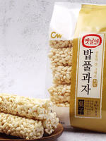 Korean imported CW Cheongwoo Qingyou Crispy Rice Roll, puffed rice Flower snack, popcorn rice roll, 90g thumbnail 2