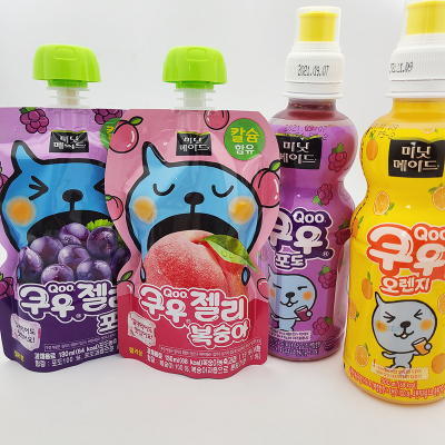 韩国进口酷儿PALDO八道桃味葡萄味吸吸果冻可吸橙子味饮料