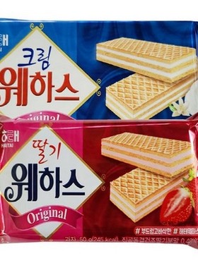 韩国进口海太奶油草莓威化饼干
