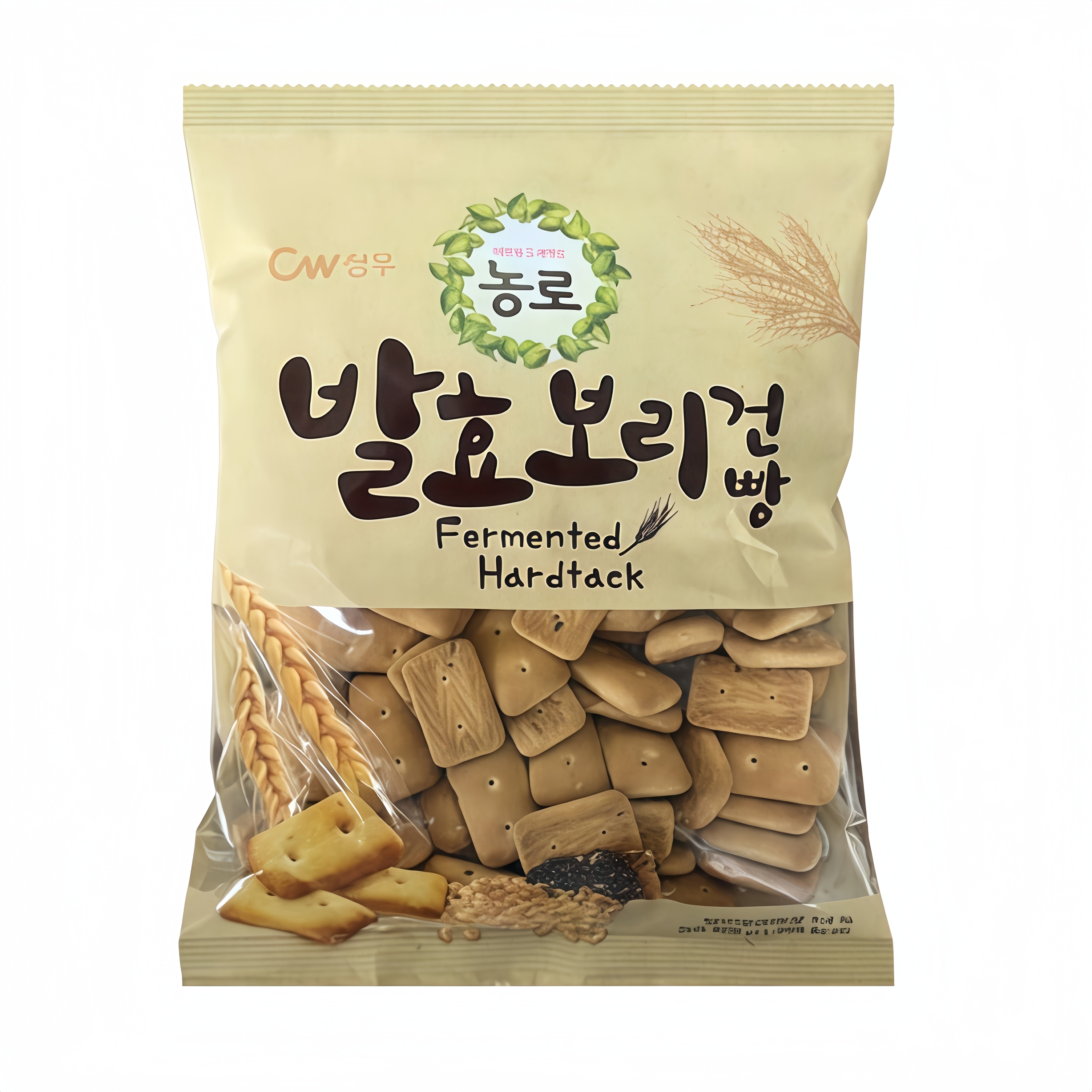 包邮韩国进口CW青右大麦面包饼干低糖全麦