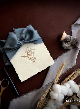MarrySo婚礼誓言卡 结婚誓词卡 ins风手撕边贺卡 节日感谢感恩卡