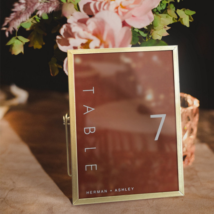 MarrySo婚礼桌卡定制新中式西式婚礼台卡结婚桌号牌相框桌卡ins风