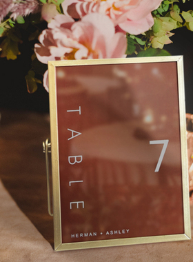 MarrySo婚礼桌卡定制新中式西式婚礼台卡结婚桌号牌相框桌卡ins风