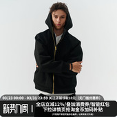 情侣春新款 MIDASHAND 拉链外套复古帽衫 男生卫衣开衫 重磅500g美式