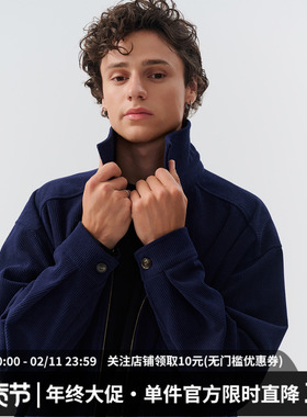 MIDASHAND 25aw哈灵顿夹克廓形灯芯绒翻领外套男生老钱穿搭上衣