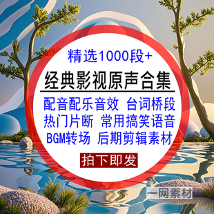 经典影视原声合集配音配乐音效台词桥段片断热门常用搞笑背景语音