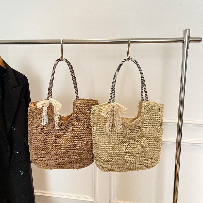 今年新款慵懒风纯色手工编织包褶皱包口单肩纸绳编织包度假通勤包,箱包皮具/热销女包/男包,编织包,淘宝优惠券,粉丝福利购,淘宝优惠卷