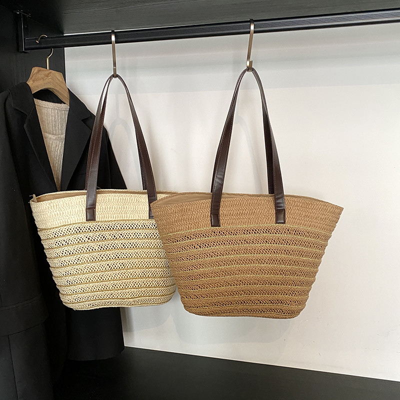 草编包包女大容量2026新款度假沙滩编织水桶包菜篮子通勤托特包,箱包皮具/热销女包/男包,编织包,淘宝优惠券,粉丝福利购,淘宝优惠卷