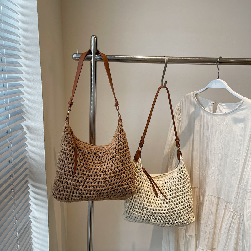 森系镂空田园风草编腋下包女2026春季海边时尚度假沙滩单肩斜挎包,箱包皮具/热销女包/男包,编织包,淘宝优惠券,粉丝福利购,淘宝优惠卷