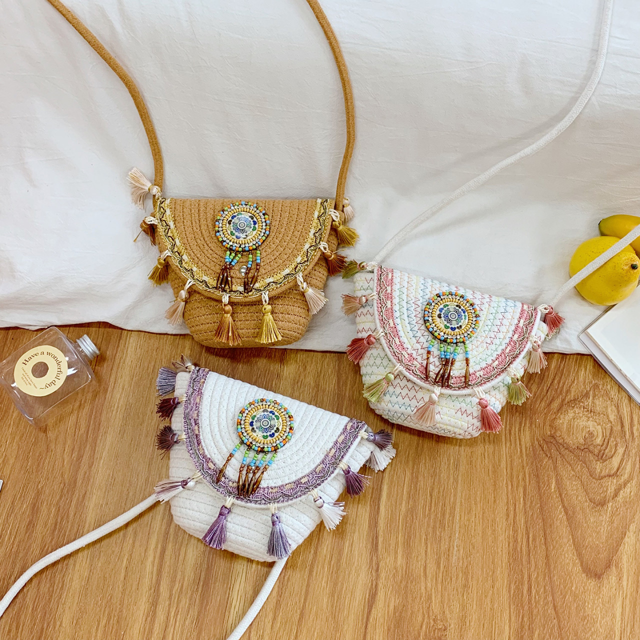 2026春季新款度假包休闲沙滩包质感时尚洋气女士流苏编织斜挎包,箱包皮具/热销女包/男包,编织包,淘宝优惠券,粉丝福利购,淘宝优惠卷