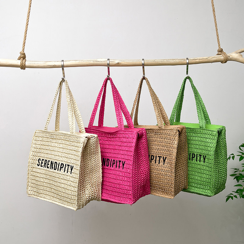 字母简约大容量单肩手提包2026春季新款时尚女士托特腋下包包女,箱包皮具/热销女包/男包,编织包,淘宝优惠券,粉丝福利购,淘宝优惠卷