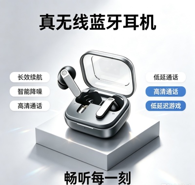 蓝牙耳机2026新款华强北Buds4Pro真无线蓝牙耳机主动降噪蓝牙耳机
