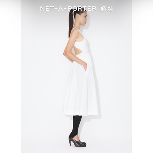 女露背拼接中长吊带连衣裙NAP NET PORTER颇特 新品 Alaia 春季