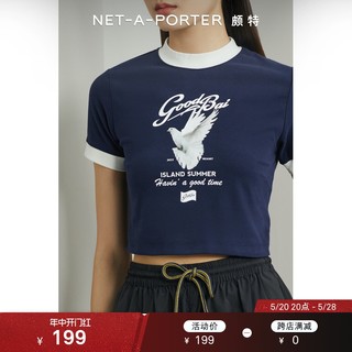 GOODBAI 早春女品牌标志印花短款T恤NAP/NET-A-PORTER颇特