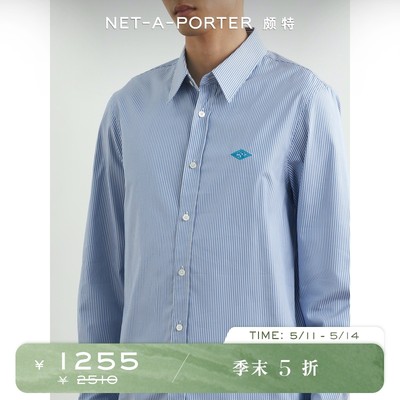 [折扣]SYSTEM 男宽松条纹长袖衬衫NAP/NET-A-PORTER颇特