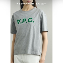 A.P.C. 春女APC品牌标志植绒印花T恤NAP/NET-A-PORTER颇特