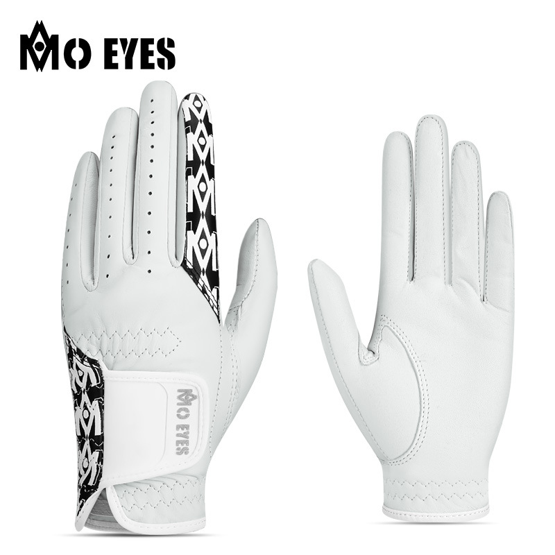 MO EYES魔眼 高尔夫手套女士真皮进口羊皮魔术贴防滑透气双手golf