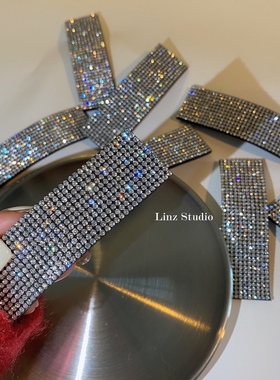 Linz Studio韩国闪钻发夹blingbling 韩式少女水钻边夹刘海夹头饰