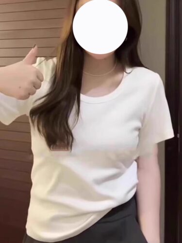 特大码300斤正肩U领短袖t恤女