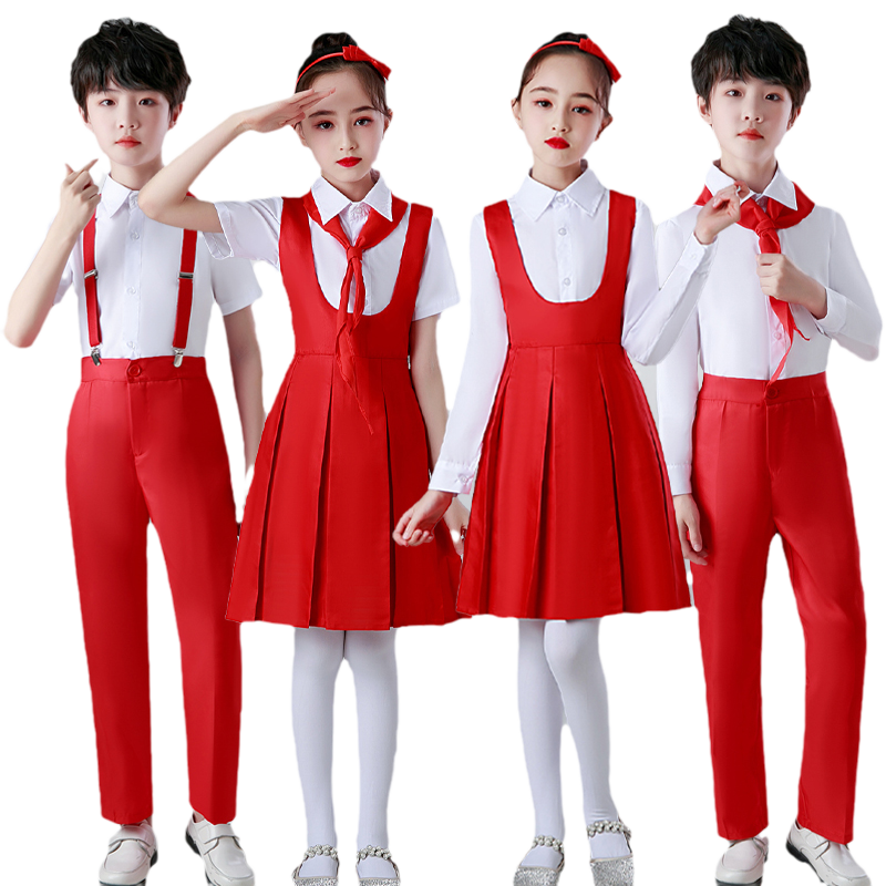 儿童合唱服演出服中小学生合唱团表演服幼儿园红领巾诗歌朗诵服装