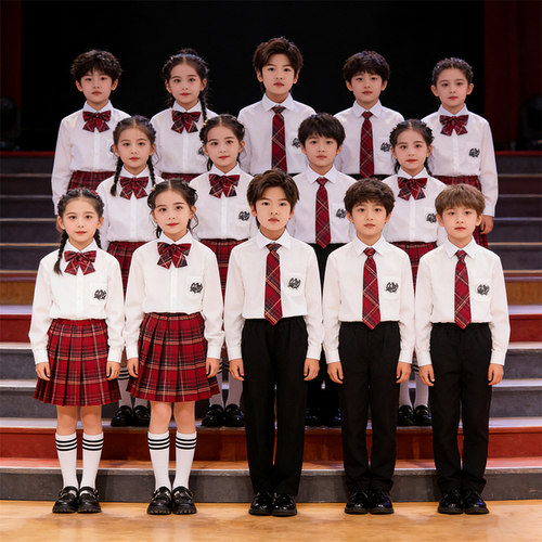 儿童合唱演出服小学生朗诵表演服