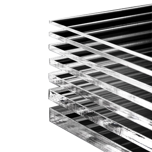 亚克力板高透明隔板热弯展示台定制有机玻璃盒子黑白塑料雕刻加工