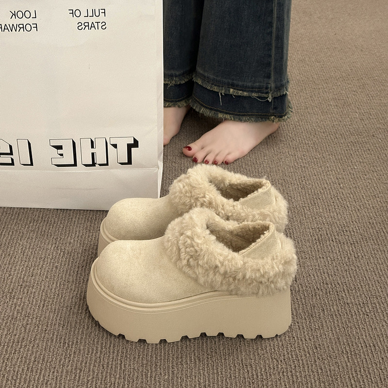 厚底增高加绒保暖全包勃肯鞋