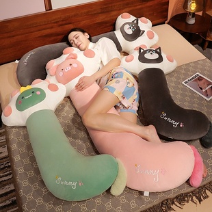 猫爪长条抱枕可拆洗女生夹腿睡觉枕头卧室床上靠垫孕妇侧睡神器
