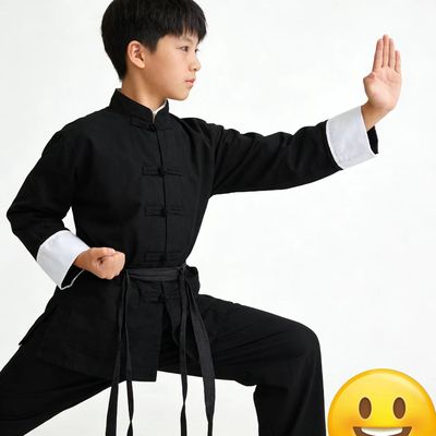 儿童叶问咏春拳衣服练功服长衫功夫大褂太极服唐装武打影视古装男