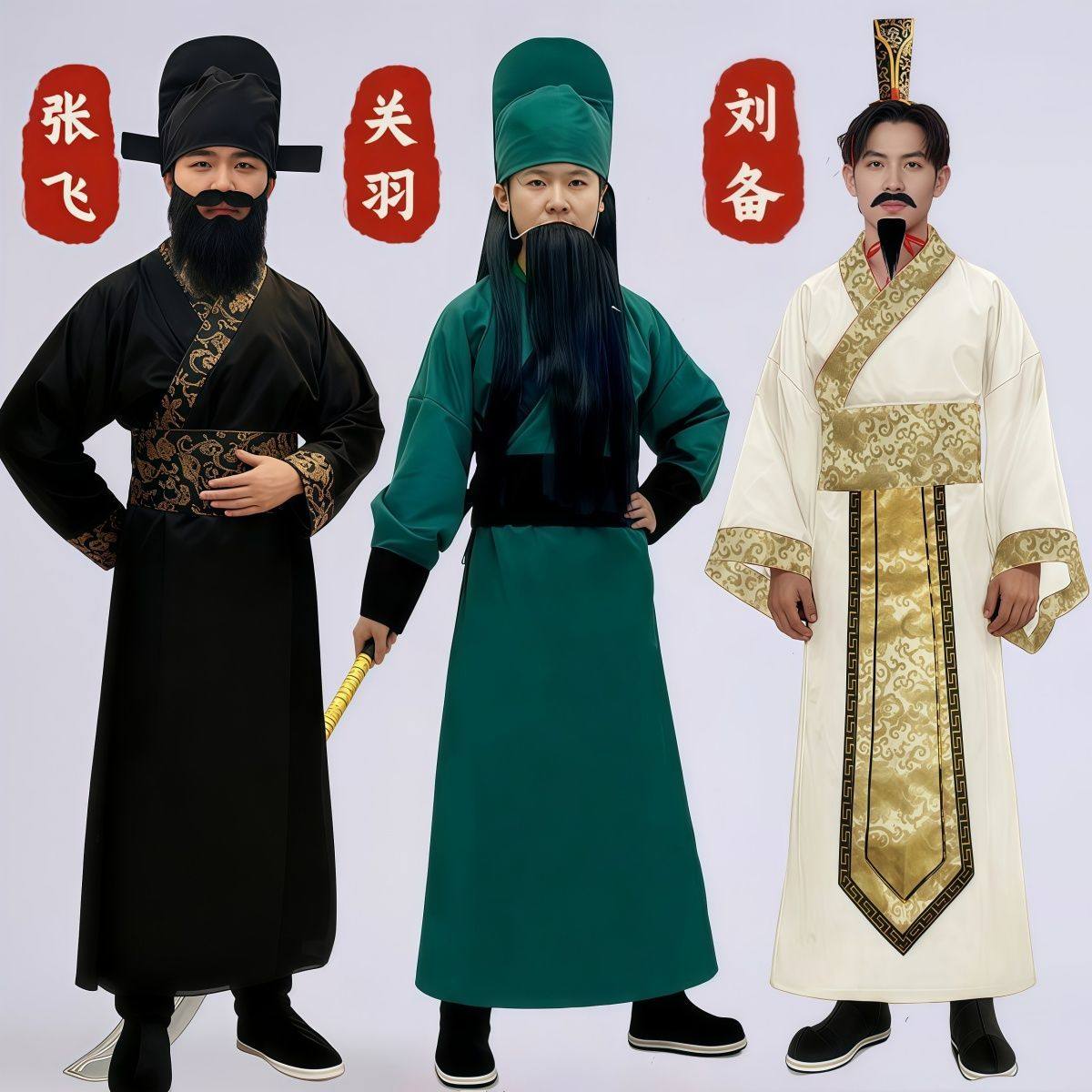 三国演义舞台表演服关羽张飞