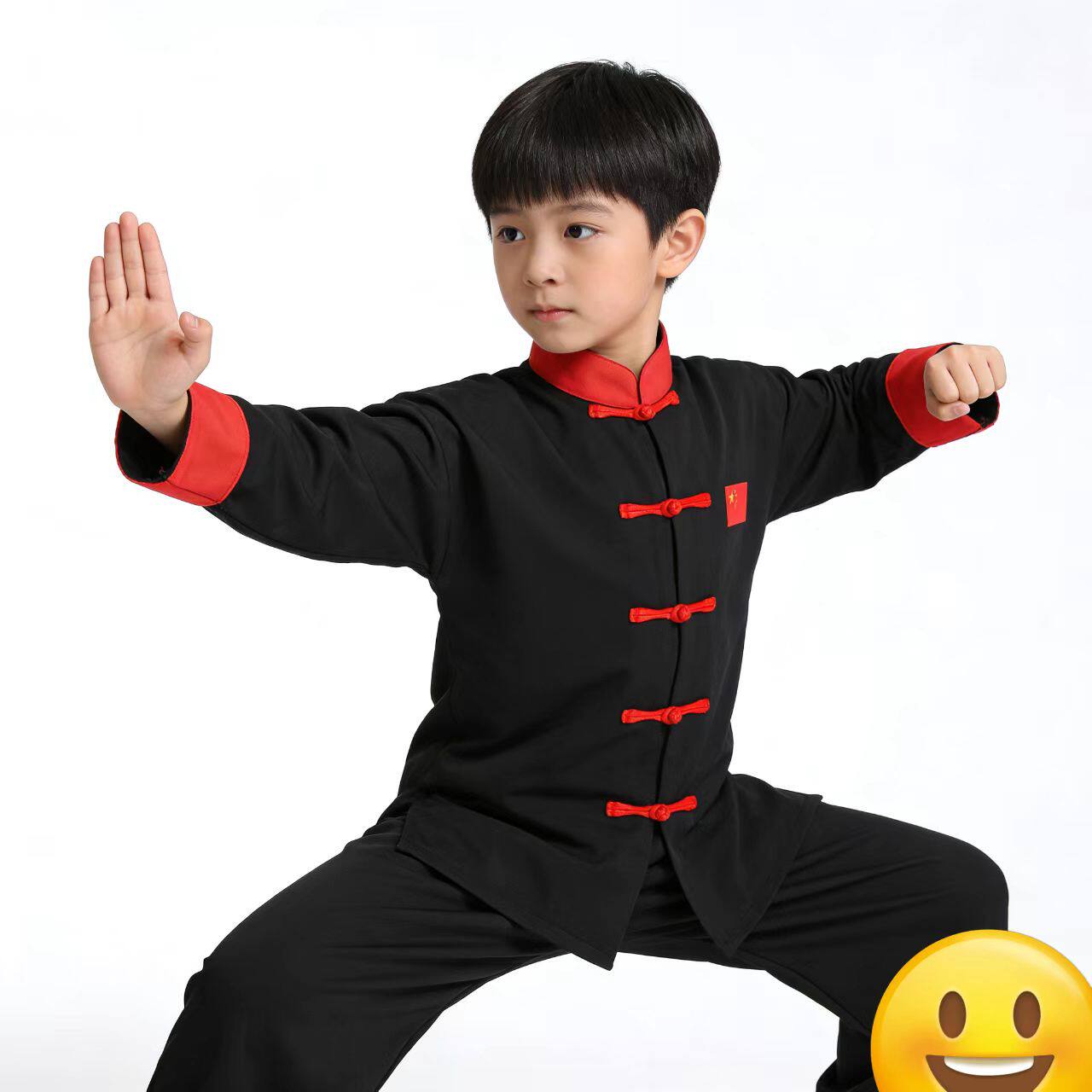 中国风儿童唐装男童武术服练功服幼儿园小学生舞蹈功夫训练演出服