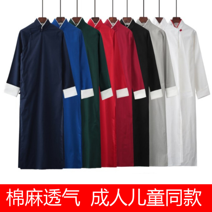 父子亲子装相声大褂男长衫长袍中国风舞台表演出服中式婚礼伴郎服|ruв категории Мужская одежда, национальная одежда - от Buy2taobao.com для оказания профессиональной услуги покупки агента Taobao