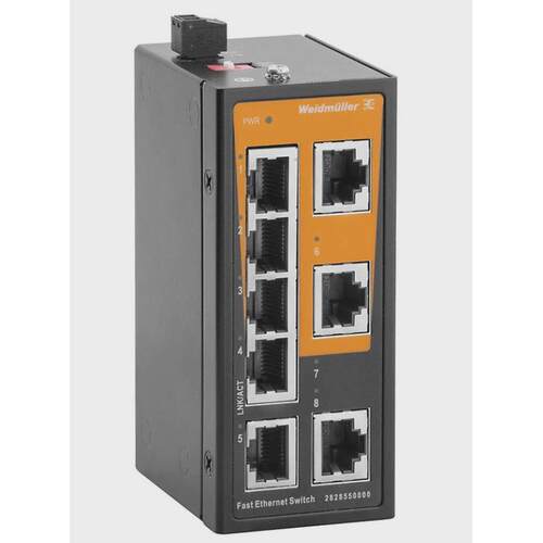 魏德米勒工业交换机 IES101-SW5/8 5/8/16口百兆导轨式网络交换器